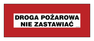 BC105 Droga pożarowa / Nie zastawiać