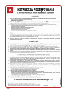 DB015 Instrukcja ppoż lub miejscowego zagrożenia