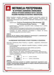 DB018 Instrukcja postępowania zagrożenie chemiczne