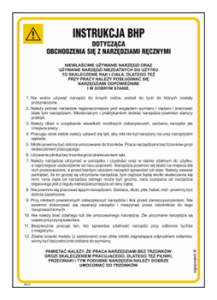 IAA12 Instrukcja BHP narzędzia ręczne