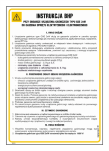 IAA16 Instrukcja BHP urządzenie gaśnicze typu GSE-2xW do gaszenia sprzętu elektrycznego i elektronicznego