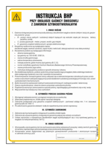 IAA21 Instrukcja BHP gaśnica śniegowa z zaworem szybkootwieralnym