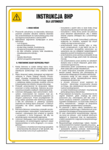 IAA31 Instrukcja BHP listonosz