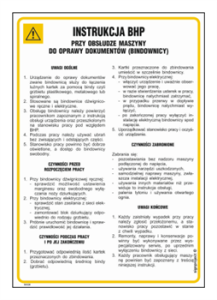 IAA34 Instrukcja BHP maszyna do oprawy dokumentów