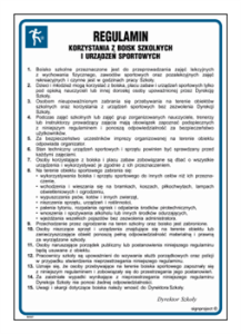 IAA42 Regulamin boisk szkolnych i urządzeń sportowych