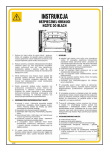 IAC02 Instrukcja BHP nożyce mechaniczne do blach