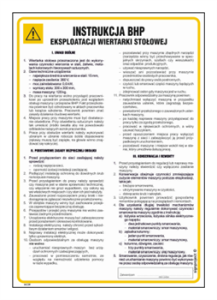 IAC09 Instrukcja BHP wiertarka stołowa