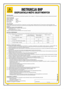 IAC11 Instrukcja BHP nożyce gilotynowe