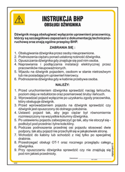 IAE02 Instrukcja BHP obsługi dźwignika