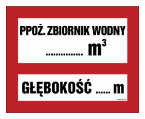 BC117 Ppoż.zbiornik wody ... m3 głębokość zbiornika ... m