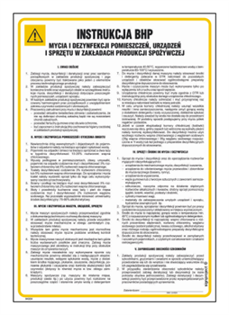 IAG24 Ogólna Instrukcja BHP mycia i dezynfekcji pomieszczeń, urządzeń i sprzętu w zakładach produkcji spożywczej