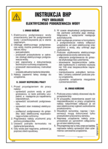IAG39 Instrukcja BHP przy obsłudze elektrycznego podgrzewacza wody