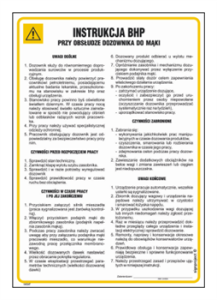 IAG47 Instrukcja BHP przy obsłudze dozownika do mąki