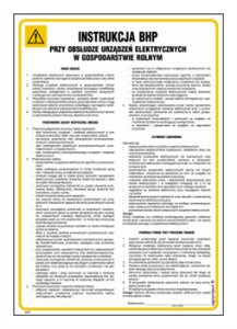 IAI07 Instrukcja BHP przy obsłudze urządzeń elektrycznych w gospodarstwie rolnym