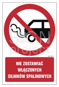GC020 Nie zostawiać włączonych silników spalinowych