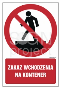 GC062 Zakaz wchodzenia na kontener