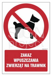 GC066 Zakaz wpuszczania zwierząt na trawnik