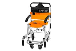 Krzesło transportowe SPENCER PROFILE 458B z podłokietnikami z czterema kółkami