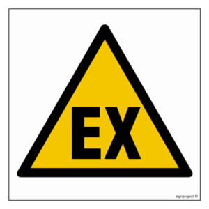 GE010 Ostrzeżenie przed atmosferą wybuchową EX