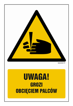 GF033 Uwaga - niebezpieczeństwo obcięcia palców
