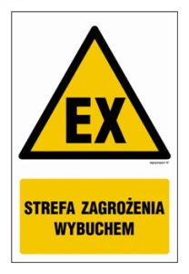 GF080 Uwaga! Niebezpieczeństwo wybuchu Materiały wybuchowe EX