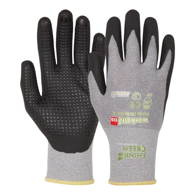 Rękawice THINK GREEN - STRONG NITRILE DOTS