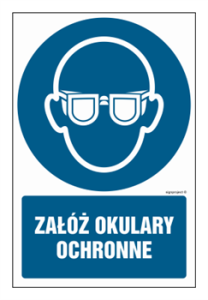 GL051 Załóż okulary ochronne