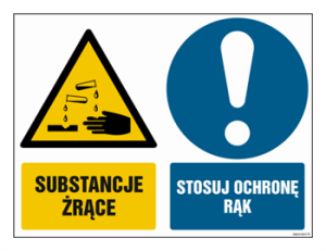 GM020 Substancje żrące Stosuj ochronę rąk 
