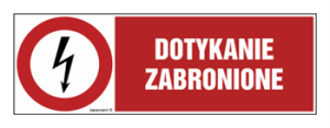 HD008 Nie dotykać - Dotykanie zabronione