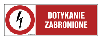 HD008 Nie dotykać - Dotykanie zabronione