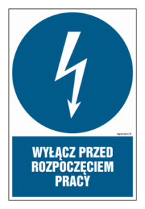HE002 Wyłącz przed rozpoczęciem pracy 