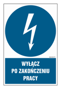 HE017 Wyłącz po zakończeniu pracy
