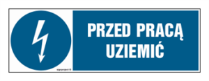 HF005 Przed pracą uziemić 