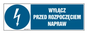 HF018 Wyłącz przed rozpoczęciem napraw