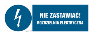 HF021 Nie zastawiać! Rozdzielnia elektryczna