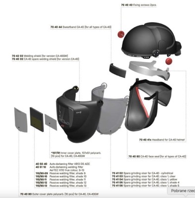 Elementy hełmu CA-40