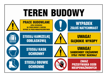 OI022 Teren budowy, Prace budowlane jeśli wchodzisz na teren budowy z dziećmi ostrzeż je przed niebezpieczeństwem