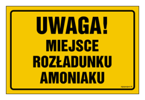 ND032 Uwaga miejsce rozładunku amoniaku 