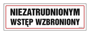 NC002 Niezatrudnionym wstęp wzbroniony