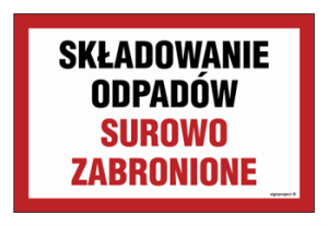 NC062 Składowanie odpadów surowo zabronione