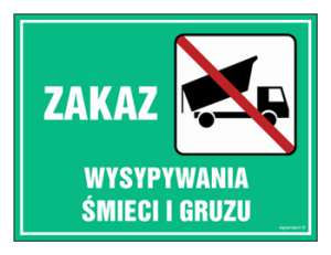 OB010 Zakaz wysypywania śmieci i gruzu