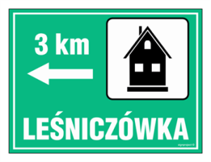 OC001 Leśniczówka - odległość