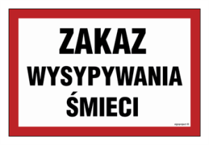 OD020 Zakaz wysypywania śmieci