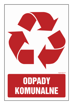 OD101 Etykieta na pojemniki na odpady Odpady komunalne
