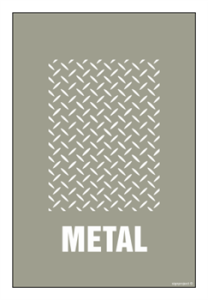 OD109 Etykieta na pojemniki na odpady Metal