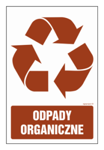OD113 Etykieta na pojemniki na odpady Odpady organiczne
