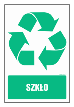 OD114 Etykieta na pojemniki na odpady Szkło