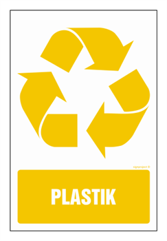 OD116 Etykieta na pojemniki na odpady Plastik