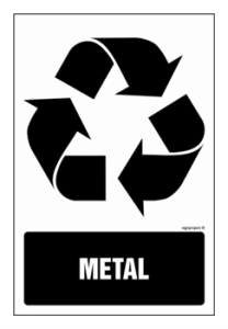 OD118 Etykieta na pojemniki na odpady Metal