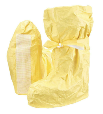 Ochraniacz na buty z materiału Tychem® C żółty, wysoki, wiązany